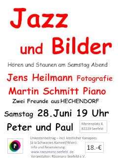 Plakat Jazz und Bilder28.Juni